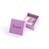 Caja de cartón para anillo o pendientes de joyería y bisutería color morado LV-42