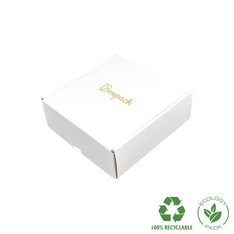 Customizable white e-commerce shipping boxes 175x175x60 mm CE-175-BM