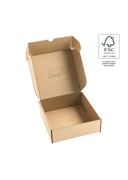 Customizable FSC® e-commerce kraft shipping boxes 175x175x60 mm FCE-175-K