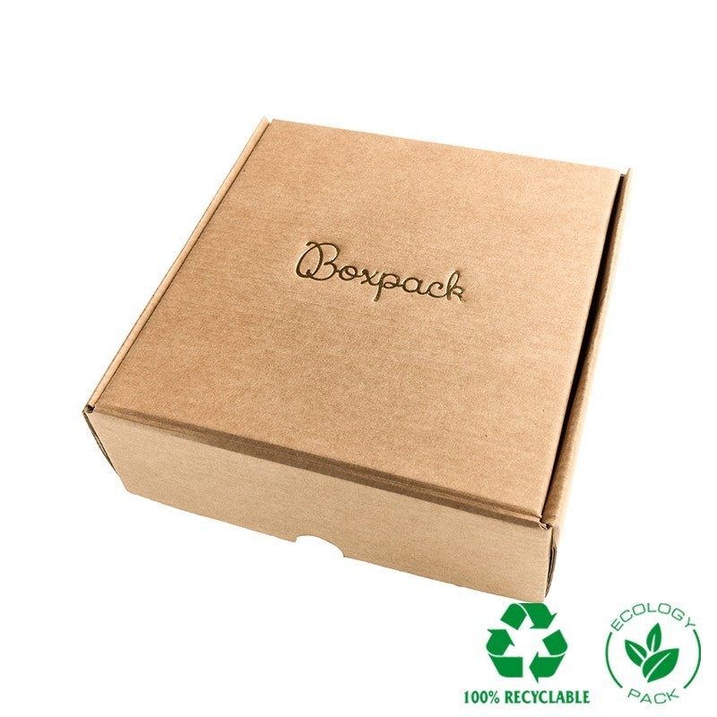 Customizable kraft e-commerce shipping boxes 175x175x60 mm CE-175-K