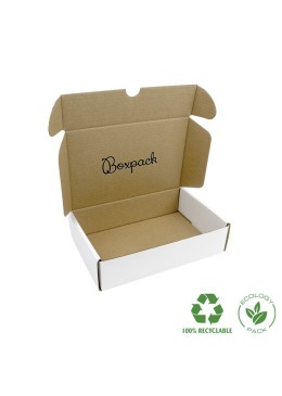 Customizable white e-commerce shipping boxes 183x116x44 mm CE-183-BM