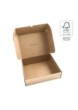 Customizable FSC® e-commerce kraft shipping boxes 260x210x80 mm FCE-260-K