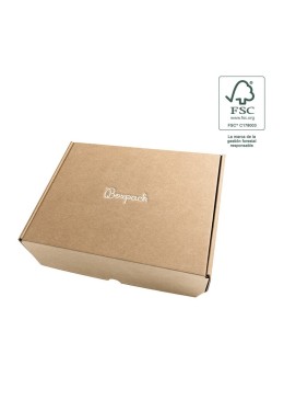 Customizable FSC® e-commerce kraft shipping boxes 260x210x80 mm FCE-260-K