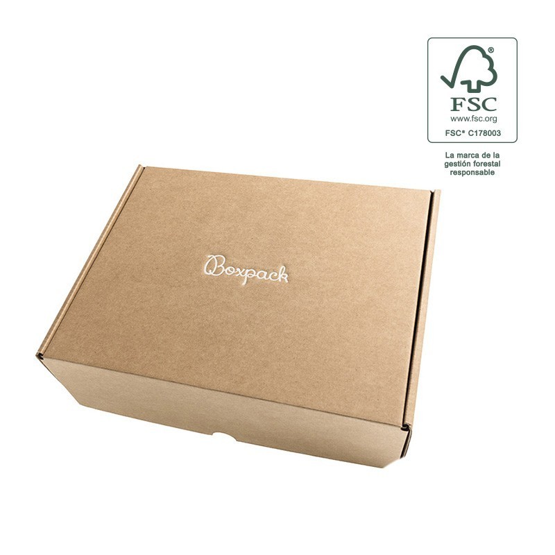 Customizable FSC® e-commerce kraft shipping boxes 260x210x80 mm FCE-260-K