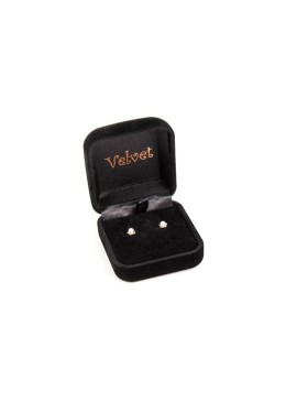 Black flocked earring case 54x59x35 mm. V-2-P