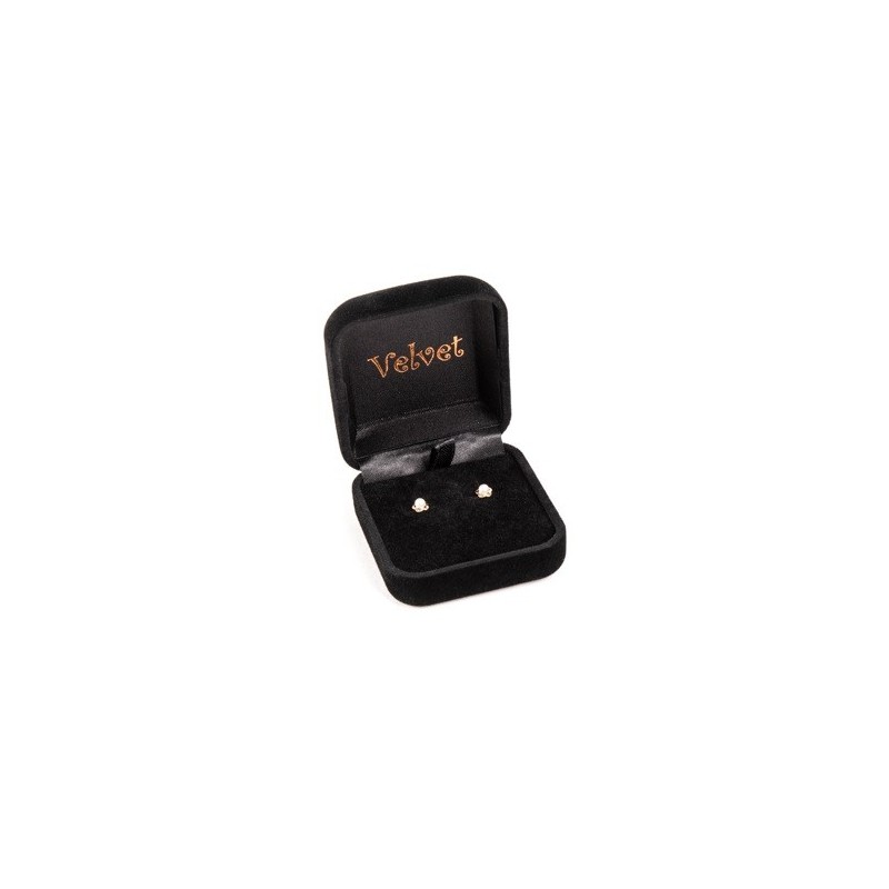 Black flocked earring case 54x59x35 mm. V-2-P