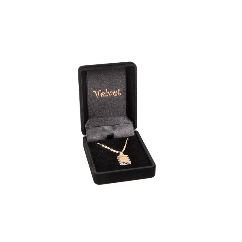 Black flocked case for pendant 61x78x31 mm. V-3-C