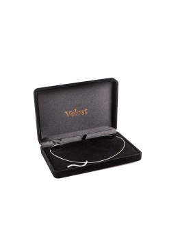 Black flocked necklace case 180x123x33mm. V-5-C