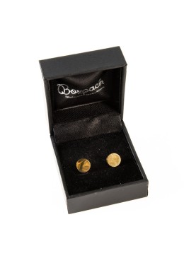 Black leatherette case for earrings 46x52x30 mm. C-1-P