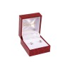 Jewelry earring case 47x52x31mm red CR-1-P