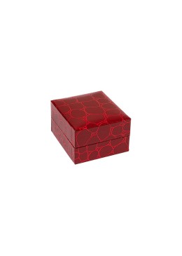 Jewelry earring case 47x52x31mm red CR-1-P