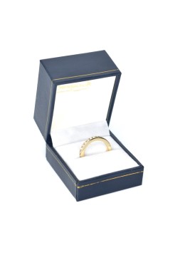 Blue leatherette case for ring 47x53x40 mm. J-06-SA