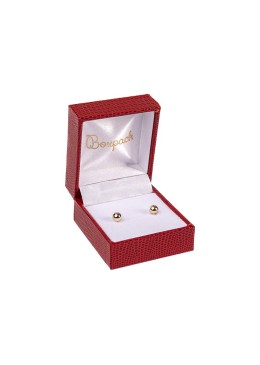 Jewelry earring case 47x52x31mm red LZ-1-P