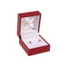 Jewelry earring case 47x52x31mm red LZ-1-P