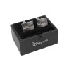 Black cufflink case with black interior 70x53x30 mm GM-1-NN