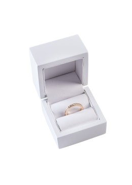 White wooden ring box 60x60x50 mm CU-1-B