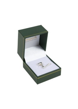Green leatherette case for pins 47x53x40 mm. J-06-PI-VE