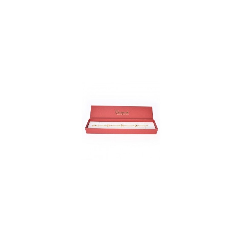 Boîte en carton pour bracelet 233x53x27 mm couleur rouge ep-51