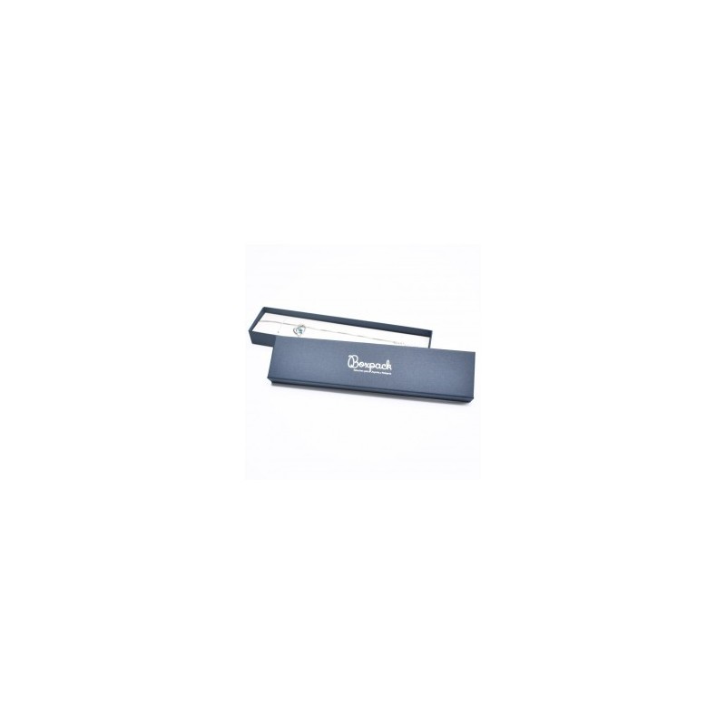 Boîte en carton pour bracelet 233x53x27 mm couleur bleue ep-51