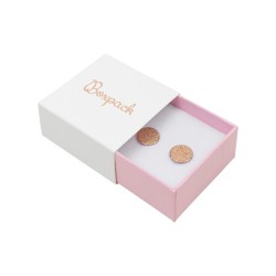 Boîte en carton blanc pour boucles d&#39;oreilles 48x48x23 mm SL-40-B-RS