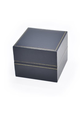 Blue leatherette case for jewelry watch J-18-RA