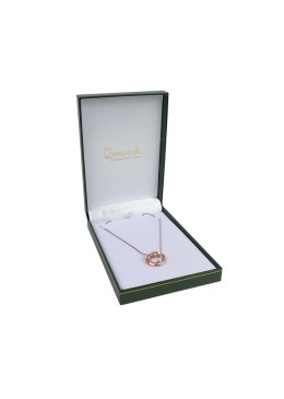 Green leatherette case for necklace 110x155x34 mm. J-15-C-VE