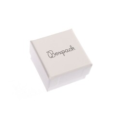 Caja de cartón para anillo o pendientes de joyería y bisutería color marfil iv-42