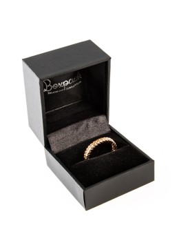 Black leatherette case for lip ring 47x52x40 mm. C-2-S