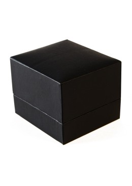 Black leatherette case for lip ring 47x52x40 mm. C-2-S