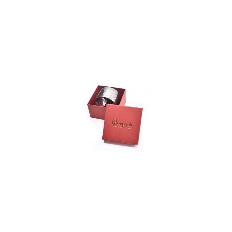 Boîte en carton pour bracelet 90x90x58 mm couleur rouge ep-89