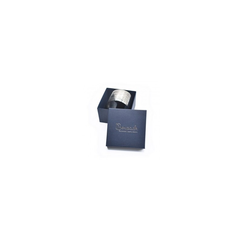 Boîte en carton pour bracelet 90x90x58 mm couleur bleue ep-89