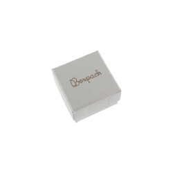 Caja de cartón para anillo o pendientes de joyería y bisutería color gris ST-42