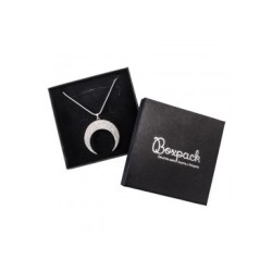 Boîte en carton pour collier 120x120x35 mm couleur noire ep-17