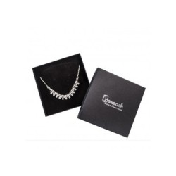 Boîte en carton pour collier 167x167x33 mm couleur noire ep-18