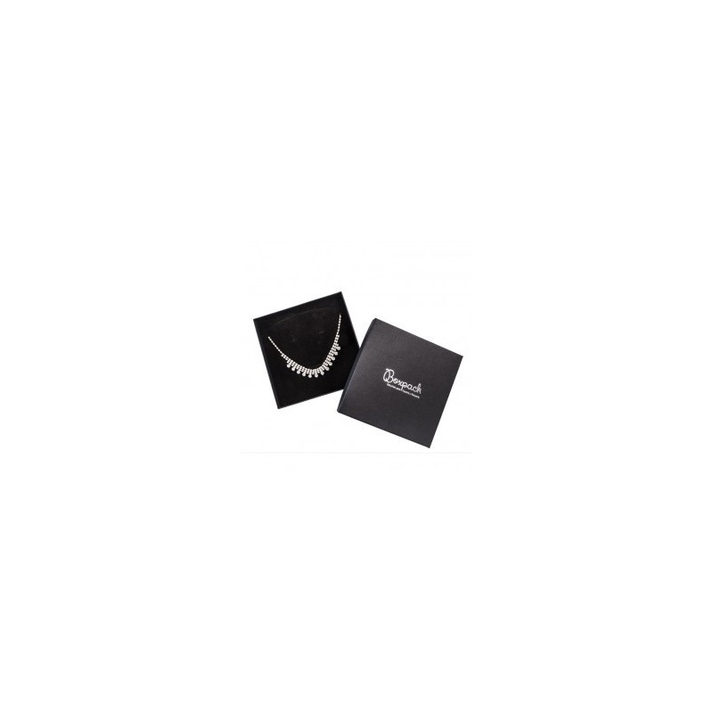 Caja de cartón collar 167x167x33 mm color negro ep-18