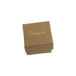 Caja de cartón para anillo o pendientes de joyería y bisutería color kraft NT-42