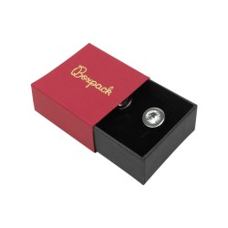 Boîte en carton rouge pour boucles d&#39;oreilles 48x48x23 mm SL-40-RN