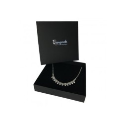 Coffret en carton pour collier ou parure 200x200x40 mm couleur noire ep-19