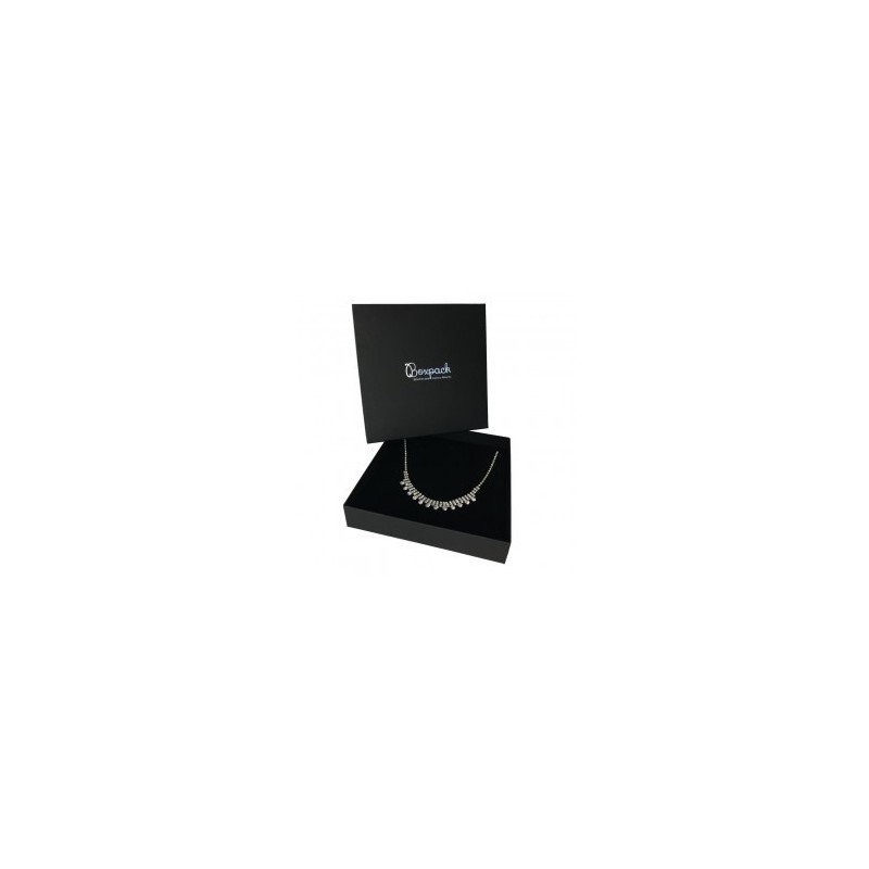 Caja de cartón collar o conjunto 200x200x40 mm color negro ep-19
