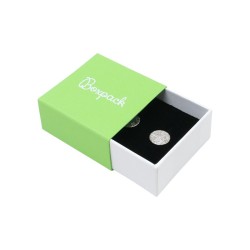 Boîte en carton vert pour boucles d&#39;oreilles 48x48x23 mm SL-40-VE-B