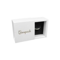 Boîte en carton blanc pour bagues ou boucles d&#39;oreilles, 65x65x35 mm PF-1-B