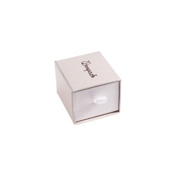Caja de cartón para anillo o pendientes color blanco 55x50x42 mm SG-1-B-B