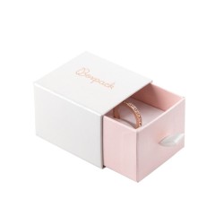 Boîte en carton blanc pour bagues ou boucles d&#39;oreilles, 55x50x42 mm SG-1-B-RS