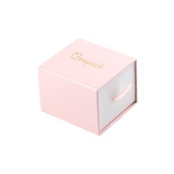 Caja de cartón para anillo o pendientes color rosa 55x50x42 mm SG-1-RS-B