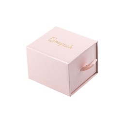 Caja de cartón para anillo o pendientes color rosa 55x50x42 mm SG-1-RS-RS