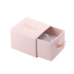 Boîte en carton rose pour bagues ou boucles d&#39;oreilles, 55x50x42 mm SG-1-RS-RS