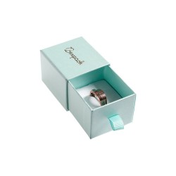 Boîte en carton aigue-marine pour bagues ou boucles d&#39;oreilles, 55x50x42 mm SG-1-AQ-AQ