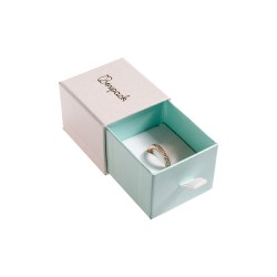 Boîte en carton blanc pour bagues ou boucles d&#39;oreilles, 55x50x42 mm SG-1-B-AQ