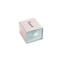 Caja de cartón para anillo o pendientes color blanca 55x50x42 mm SG-1-B-AQ