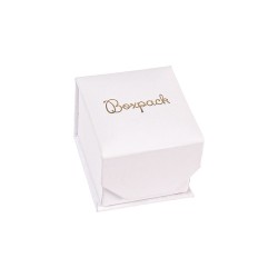 Boîte en carton blanc pour bagues ou boucles d&#39;oreilles, 48x54x40 mm MC-1-B